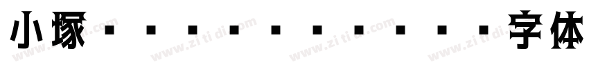 小塚ゴシック Pr6N字体转换